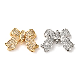 Латунь микро проложить ссылки люстры компонентов кубического циркония, бантом, 3 Разъемы петли