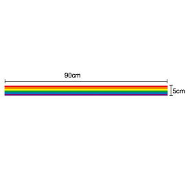 Rainbow Color Pride Flag Polyester Cloth Flag, for Party Decorations, Rectangle