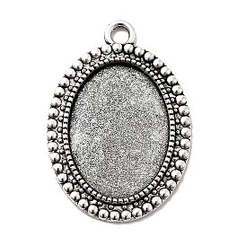 Сеттинги для кабошонов или кулона, сплав, тибетский стиль , без кадмия и без свинца, овальные, лоток : 18x25 мм, 37x26x2 мм, отверстие: 3 мм, около 200 шт / кг