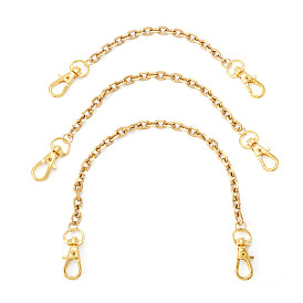 3 шт. 3 стили 304 удлинители для сумок с цепным тросом из нержавеющей стали, с поворотными застежками сплава, аксессуары для замены сумок