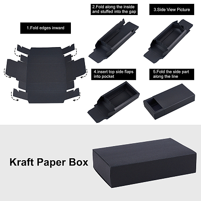 BENECREAT Paper Drawer Boxes, Gift Wrapping Boxes, for Jewelry Candy Wedding Party Favors, Rectangle