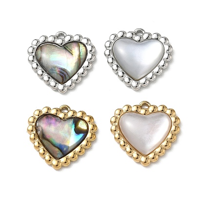 Природные подвески оболочки, 304 из нержавеющей стали сердце прелести