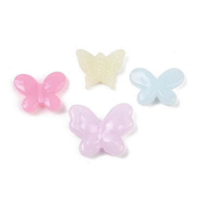 Пластиковые бусины, имитация желейных бусин, бабочка