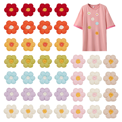 40 шт. 10 цвета хлопчатобумажные нитки для вышивания пришиваем заплатки, аппликации из ткани, цветок