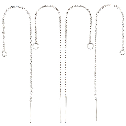 2 пары 2 стиль 925 фурнитура для сережек из стерлингового серебра, с печатью 925, нить