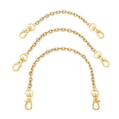 3 шт. 3 стили 304 удлинители для сумок с цепным тросом из нержавеющей стали, с поворотными застежками сплава, аксессуары для замены сумок