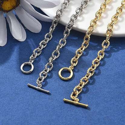 Ожерелья из латунной витой цепочки с застежками ot для мужчин и женщин, долговечный