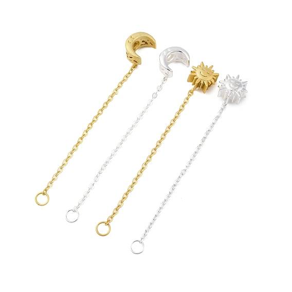 925 стерлинговое серебро с цепочкой на концах, солнце Луна