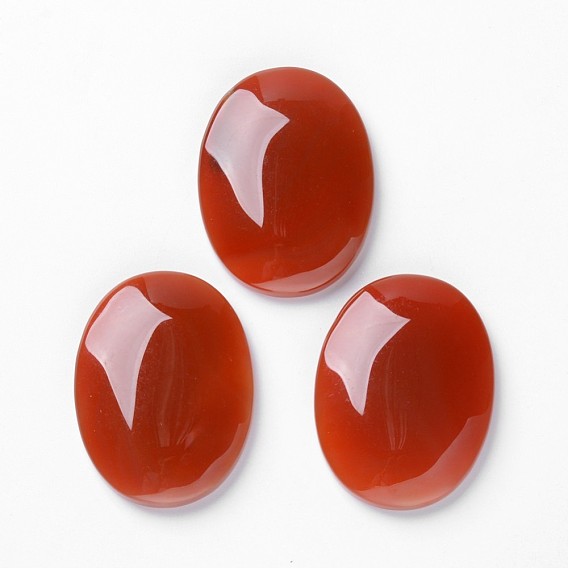 Natural Agate Cabochons, Oval, Dyed, 40x30x7mm
