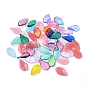 Czech Glass Beads, Electroplated/Dyed/Transparent/Imitation Opalite, Leaf