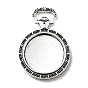 Сеттинги для кабошонов или кулона, сплав, тибетский стиль , без кадмия и без свинца, плоские круглые с рисунком