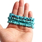 Natural Turquoise Beaded Stretch Bracelets for Men Women