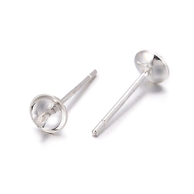 925 Sterling Silver Stud Earring Findings