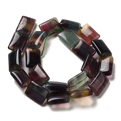 Natural Fluorite Beads Strands, Retangle, Grade A