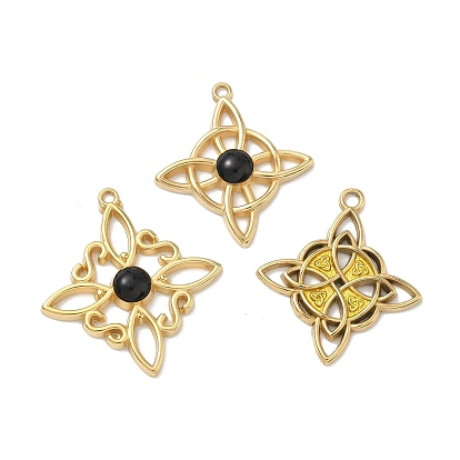 304 нержавеющей стальной эмали подвески, узел очарования, вакуумное покрытие pvd, реальный 18 k позолоченный