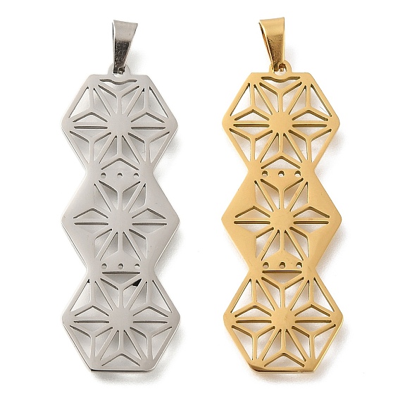 304 подвески из нержавеющей стали, цветочный шарм