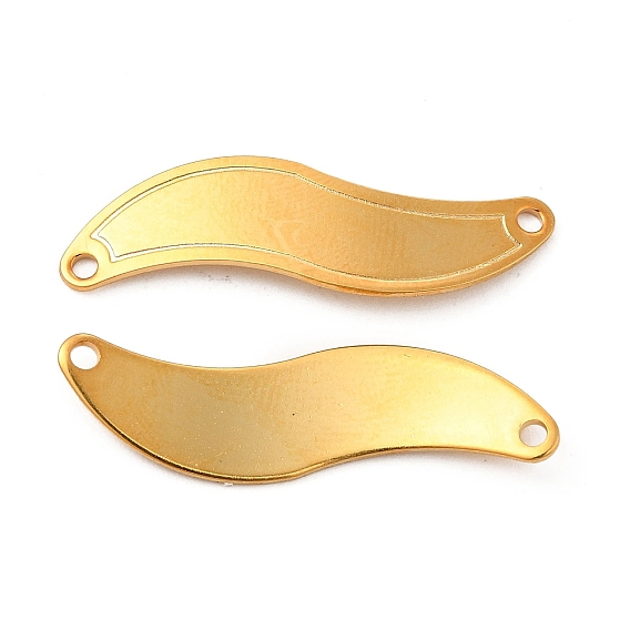 201 Stainless Steel Connector Charms, Wave Links