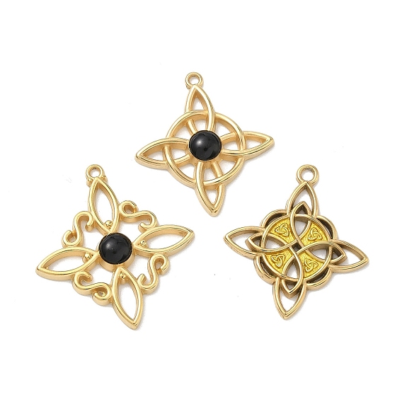 304 нержавеющей стальной эмали подвески, узел очарования, вакуумное покрытие pvd, реальный 18 k позолоченный