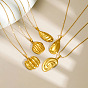 304 Colliers pendentifs géométriques en acier inoxydable, or