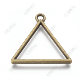 Подвесные подвески из сплава, для diy уф смолы, эпоксидная смола, Прессованные цветочные украшения, треугольные