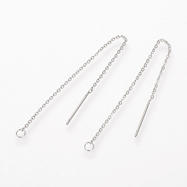 304 Stainless Steel Earring Findings, Ear Threads