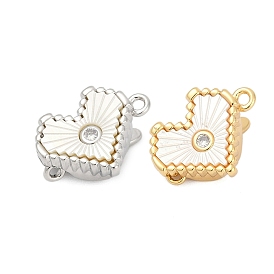 Латунные микро проложить кубического циркония ящик с застежками, без кадмия, без никеля и без свинца, с оболочкой, сердце