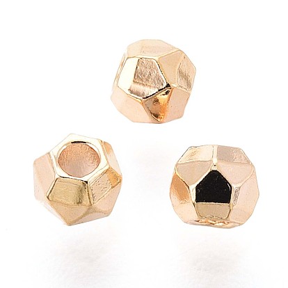 Spacer бисер латунные, без кадмия, без никеля и без свинца, граненые, шестиугольник
