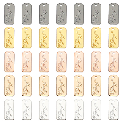 50 шт 5 цвета подвески из сплава, прямоугольник со словом