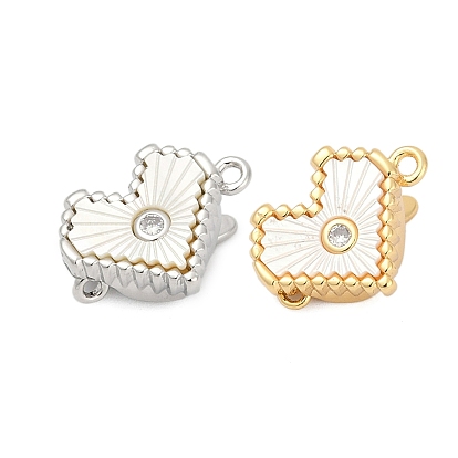 Латунные микро проложить кубического циркония ящик с застежками, без кадмия, без никеля и без свинца, с оболочкой, сердце