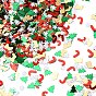 Christmas Theme Plastic Sequins Beads, Sewing Craft Decoration, Tree/Candy Cane/Sock