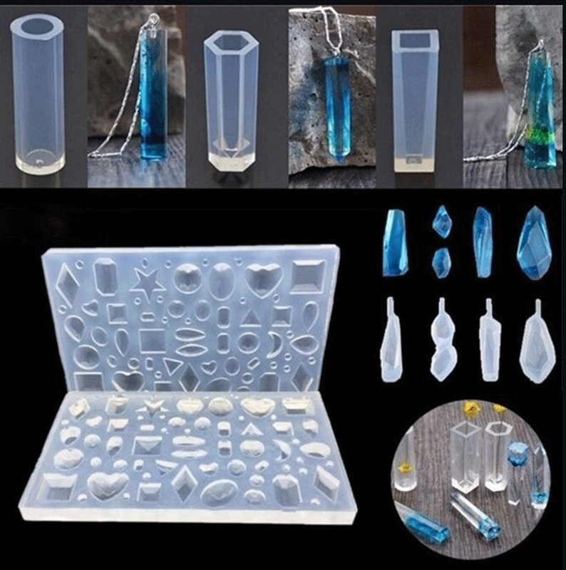 Geometrical & Irregular Shape DIY Food Grade Silicone Molds, Resin Casting Molds, for UV Resin, Epoxy Resin Jewelry Making