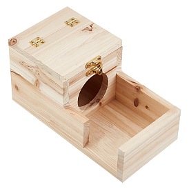 Cedarwood Rodent House, Flip Cover, with Iron Shims, Screws & Nuts