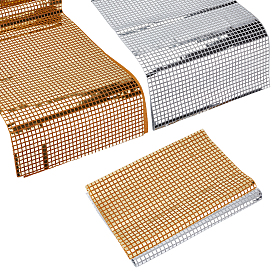 2шт. 2 цветов, полиэстер, скатерти с пайетками, украшение свадебного стола, прямоугольник с сеткой