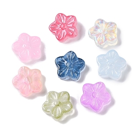 Baking Paint Glass Beads, Flower