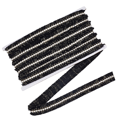 7 м полиэфирная лента, с пластиковыми жемчужными круглыми бусинами, аксессуары для одежды