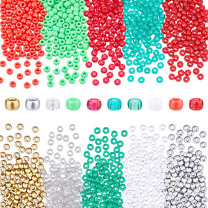 1500шт 10 цвета прозрачные пластиковые бусины, баррель
