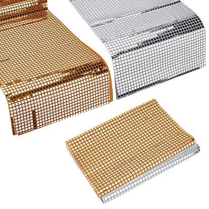 2шт. 2 цветов, полиэстер, скатерти с пайетками, украшение свадебного стола, прямоугольник с сеткой