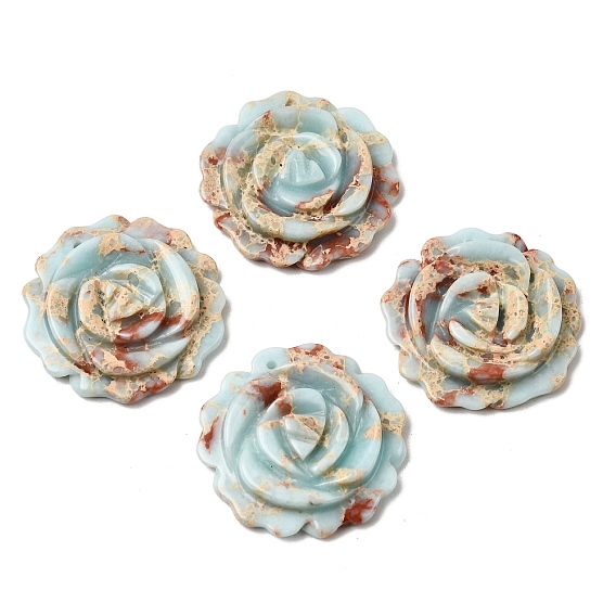 Подвески из синтетического камня Шоушань с резьбой, 