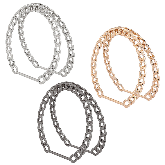 6 шт. 3 цвета цинковый сплав панцирные ручки для сумок, для замены ремней для мешков