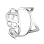 925 Sterling Silber Manschettenfinger Ringe, mit Kätzchen, Größe 7