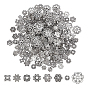 320Pcs 8 Styles Tibetan Style Alloy Bead Caps