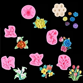 Food Grade Flower Silicone Molds, Fondant Molds, For DIY Cake Decoration, Chocolate, Candy