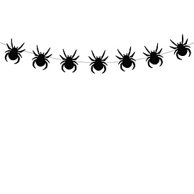 Paper Spider Banner & Streamer, for Halloween Theme Festive & Party Decoration