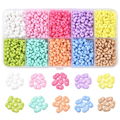 60 g 10 цвета непрозрачные акриловые бусины, арахис