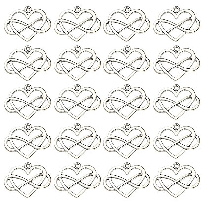 Сплавочные подвески тибетского стиля, сердце и бесконечность, очарование полиамории