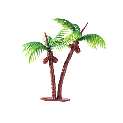 Miniature Coconut Tree Display Decorations, Plastic Tree for Micro Beach Landscape, Dollhouse Decor