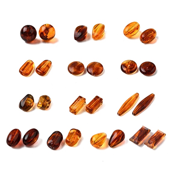 Прозрачные акриловые бусины, имитировать янтарные бусы