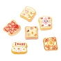 Opaque Resin Imitation Food Cabochons, Toast