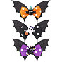 Children's Halloween Double-layer Bat Wing Hair Clip with Bow - Pumpkin Head