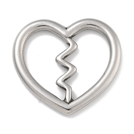 Anti-Tarnish 304 Stainless Steel Heart Linking Rings